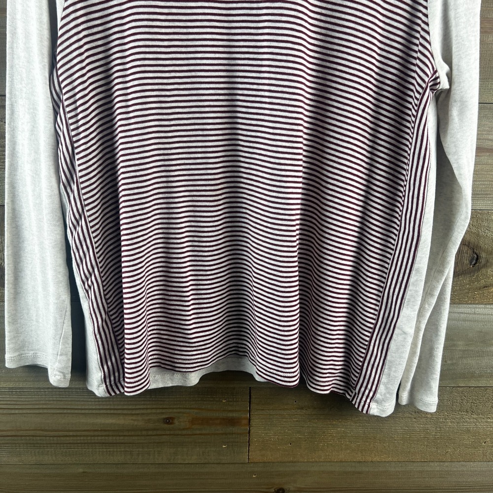 J Jill Womens Shirt Perfect Pima Striped A-line Top Nautical Preppy Size Medium - Picture 3 of 7